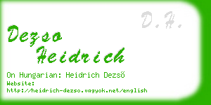 dezso heidrich business card