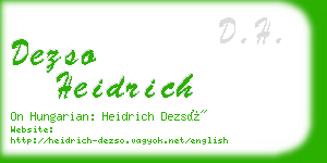 dezso heidrich business card